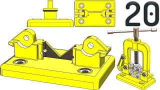 20-Project 47| Clamp-Sided Pipe Vise | SolidWorks Tutorial: machined base