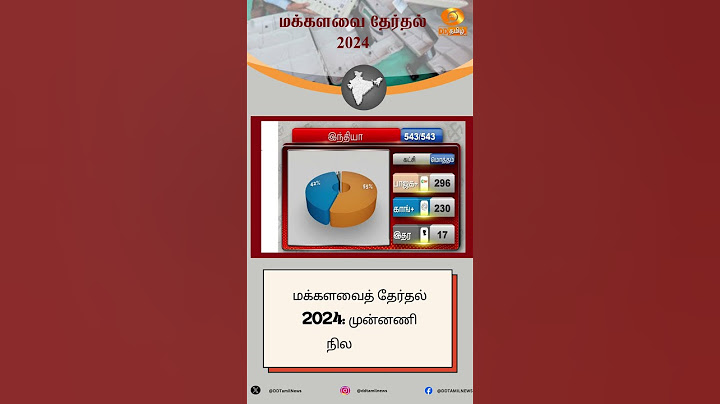 மக்களவைத் தேர்தல் 2024: முன்னணி நிலவரம்  #electionresults 2024 #loksabhaelection #DDNewsTamil