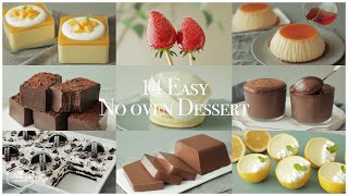 14 Easy NoOven Dessert Recipe | No Bake Cake, Chocolate Pudding, Oreo Cake