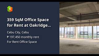 359 SqM Office Space for Rent at Oakridge Business Park