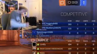 xQc went crazy playing Rocket League last time (Highlights)