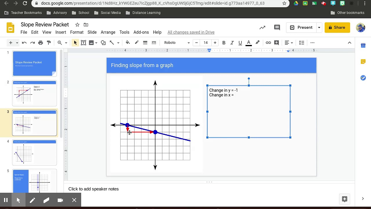 Finding slope using triangles - YouTube