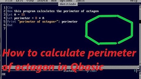 how to calculate the perimeter of octagon in Qbasic program