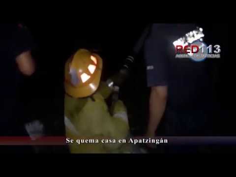 VIDEO Se quema casa en Apatzingán