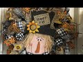 How to make a poof ruffle with curl deco mesh fall wreath