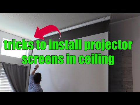 How to Hang a projector screen on ceiling in studs