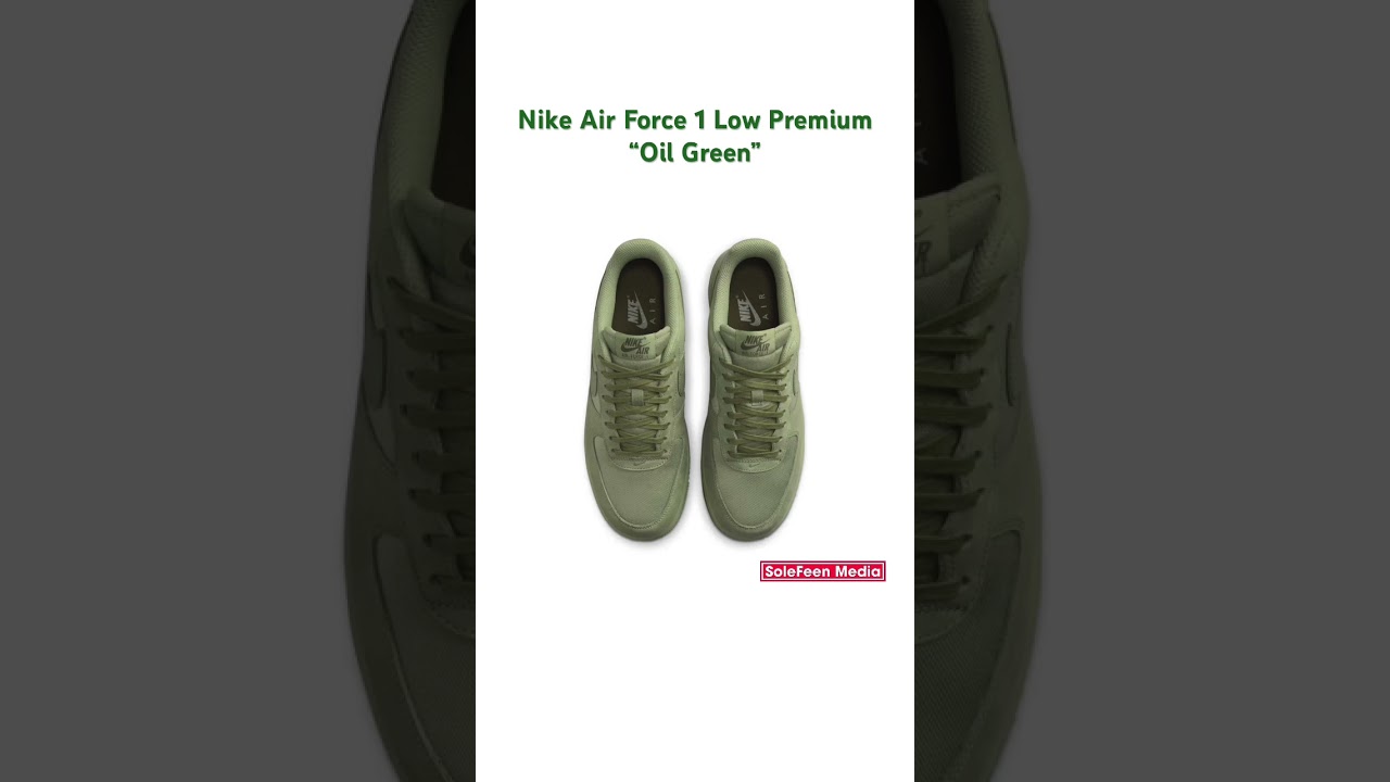 Official Nike Air Force One Low Premium Oil Green