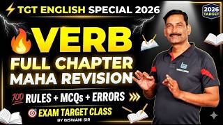 VERB MAHA REVISION | Full Chapter One Shot 🔥 | TGT English Special 2026 | By Biswani Sir