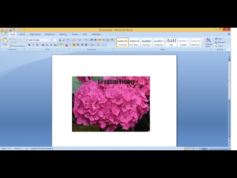 How to write text on image in Microsoft word document| Write text on image/picture in MS word