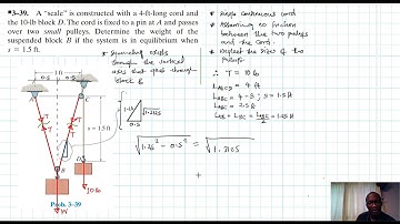 3–39 Equilibrium of a Particle (Chapter 3: Hibbeler Statics) Benam Academy