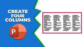 How to create 4 columns in PowerPoint