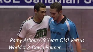 Ramy Ashour(19 Yrs Old) v World #2 David PalmerPace Canadian Squash ClassicShort Analysis At End