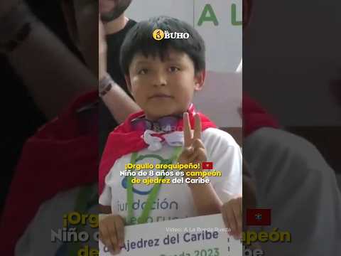 ¡Orgullo arequipeño! ♟🥇 Niño de 8 años se corona campeón de ajedrez en torneo del Caribe