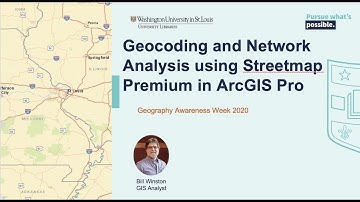 GAW 2020: Geocoding and Network Analysis with ESRI