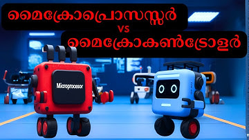 📟Difference between Microcontroller and Microprocessor Malayalam | 🤖Robotics Tutorial for Beginners