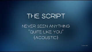 The Script - Never Seen Anything "Quite Like You" (Acoustic) | Lyrics video