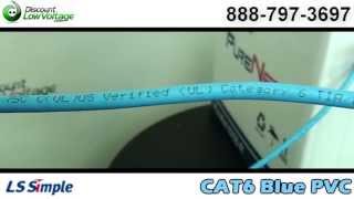 LS Cat6 Cable PVC Blue 1000ft. Reel in box