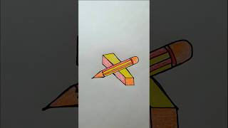 Creative Pencil Drawing || Draw With Color Pencil. #art #creative #design #shorts