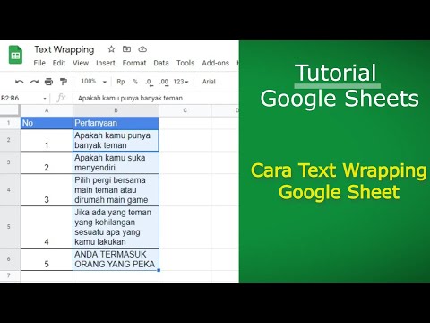 Video: Bagaimana cara membungkus teks di google sheets?