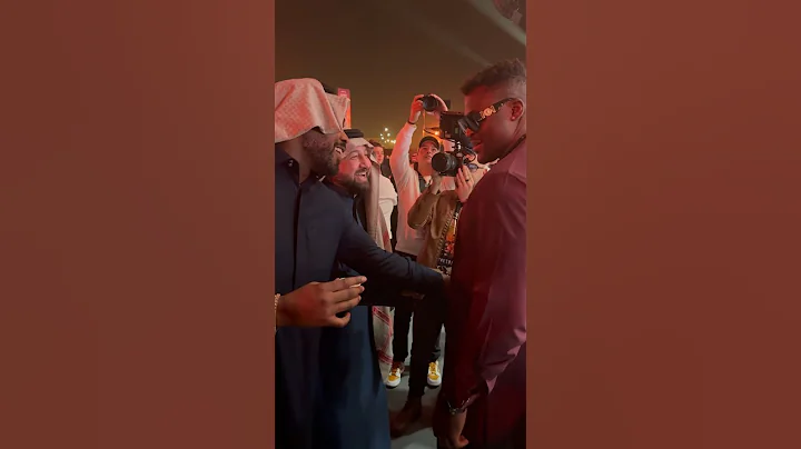 Francis Ngannou and Jon Jones Shake Hands Cage Side at PFL Champs vs. Bellator Champs in KSA #shorts