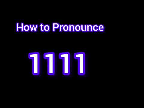 How To Pronounce 1111 As Year