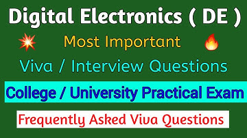 Digital Electronics Viva Practical Question | College/University Semester Exam | DE Lab Questions