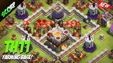 Clash Of Clans - TH11 FARMING BASE/ DARK ELIXIR PROTECTION DESIGN