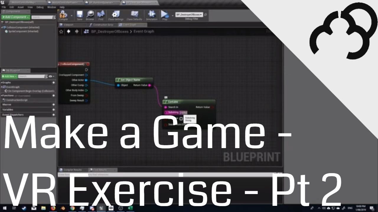 Unreal Engine 4 - Make a Game - VR Exercise - Part 2 - YouTube