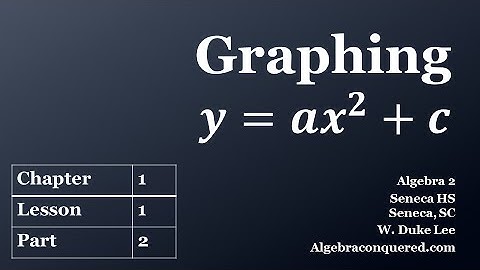 Graph Quadratics in Standard Form - Algebra 2   Lesson 1 1 Part 2