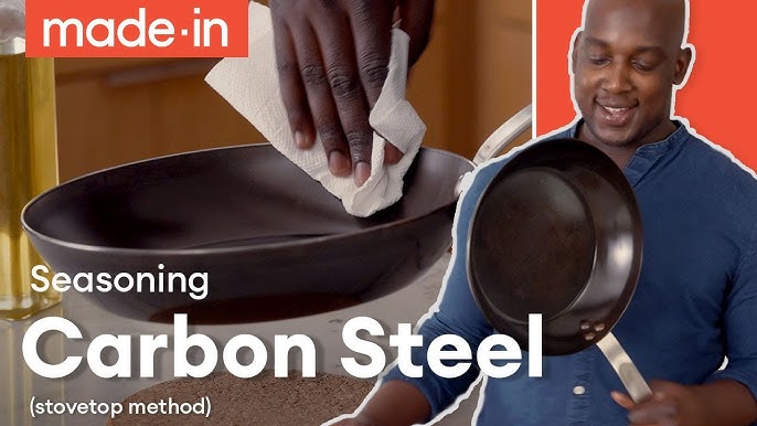How I Season My Black Carbon or Carbon Steel Pans - The Goal is Non-Stick!  