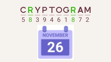 Cryptogram Daily Challenge November 26 2024 - 