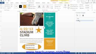 Word 2013 Tutorial The Format Shape Task Pane-2013 Only Microsoft Training Lesson 13.7