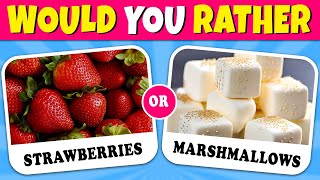 Would You Rather...? JUNK FOOD vs HEALTHY FOOD 🍔🍟🥗 | Quiz Rainbow