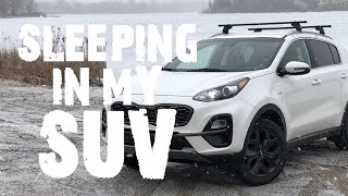 Sleeping in my Small SUV, Ice Fishing Adventure in Freezing Temperatures