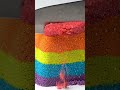The most satisfying cut you’ll see today! Rainbow kinetic sand sliced so smoothly and slowly…