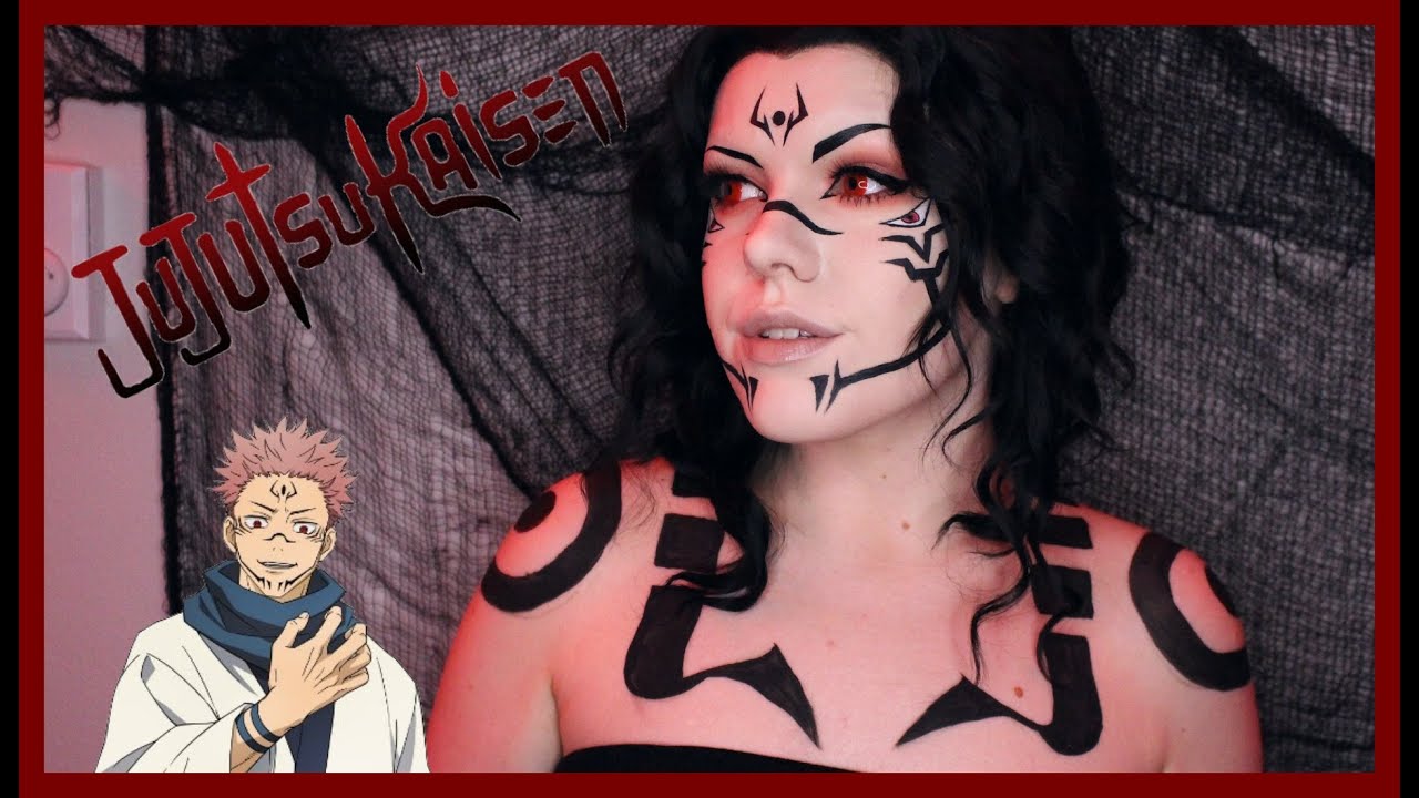 ryomen-sukuna-inspired-makeup-jujusu-kaisen-youtube