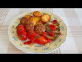 Котлеты с картофелем и солеными помидорами и баклажанами!