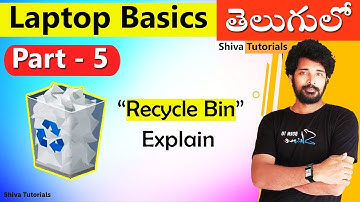 How to use laptop for beginners in telugu, || Part 5 ||, laptop basics in telugu, Recycle Bin