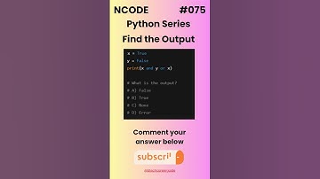 NCODE #075 | Find the Output | Comment your Answer Below | #coding #pythondaily #python #mcqsquiz
