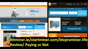 Bitminer.io/startminer.com/btcprominer.life Review/ Paying or Not