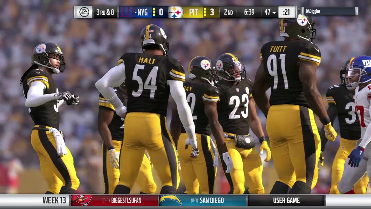Season 8 Week 13 New York Giants Vs Pittsburgh Steelers YouTube