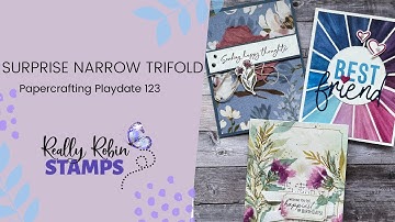 Surprise Narrow Trifold Fun Fold | Papercrafting Playdate 123