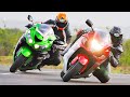 😈 Suzuki Hayabusa vs Kawasaki ZX-14R 👿 - Великое Противостояние 🎌!