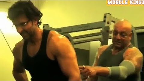 Sanjay dutt and Hrithik Roshan Heavy Workout in gym who is best#bodybuilding#fitness#gym#body#video