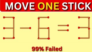 2️⃣ Title: 🔥 99% Failed This Simple Math Trick! Move 1 Stick to Fix It! 🤔✅