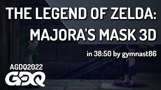 The Legend of Zelda: Majora's Mask 3D by gymnast86 in 38:50 - AGDQ 2022 Online
