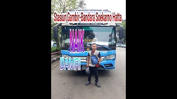 stasiun gambir ke bandara soekarno hatta naik bus damri 30 Maret 2022