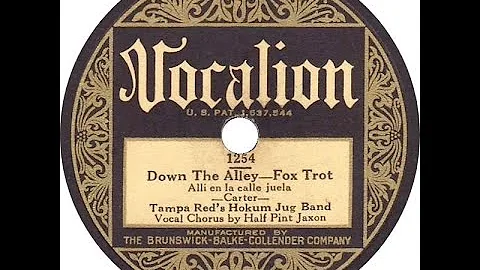 Tampa Red's Hokum Jug Band - Down The Alley (Vocalion 1254)