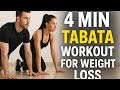 🔥 4 Min TABATA Workout for Weight Loss | Full Body Fat-Burning at Home #shorts