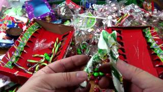 a lot of Christmas candy